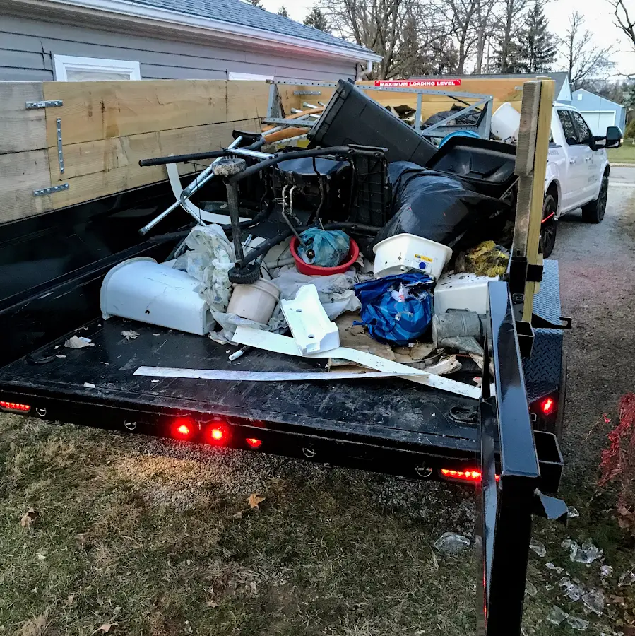 Roll-off dumpster delivered to a residential driveway in Haverstraw